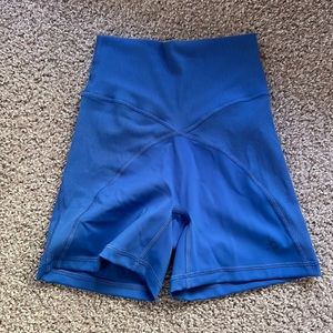 Aerie offline goals shortie bike shorts cobalt blue / small